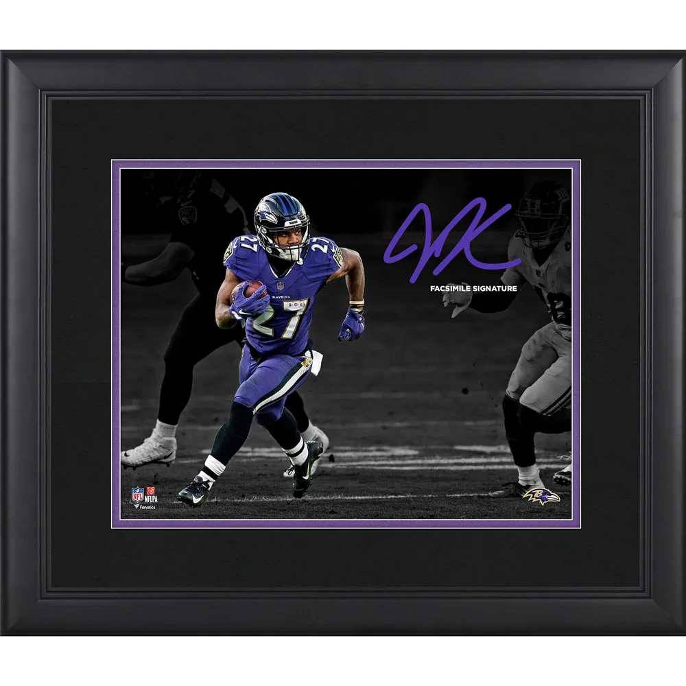Lids J.K. Dobbins Baltimore Ravens Fanatics Authentic Facsimile Signature  Framed 11'' x 14'' Spotlight Photograph