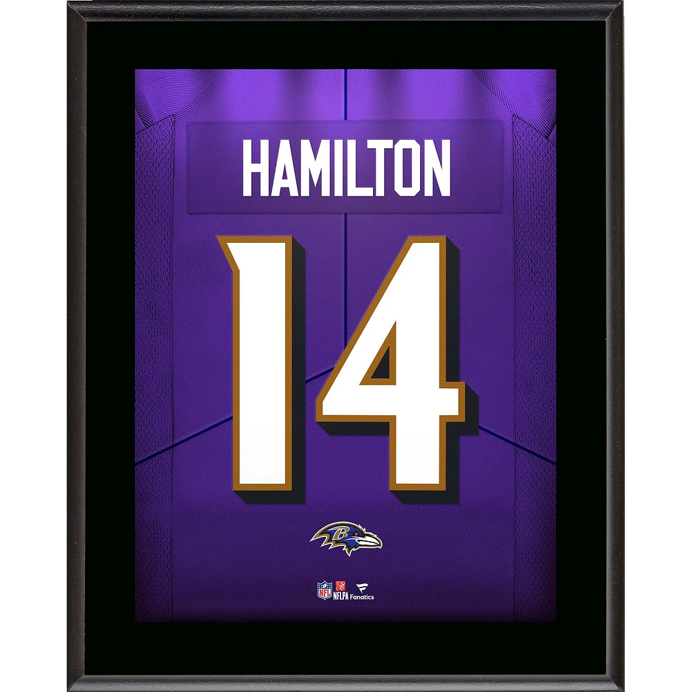 Kyle Hamilton Baltimore Ravens 10.5" x 13" Jersey Number Sublimated Player Plaque