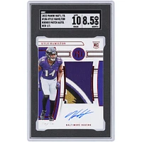 Kyle Hamilton Baltimore Ravens Autographed 2022 Panini National Treasures Logo Patch Relic #186 #1/1 SGC Authenticated 8.5/10 Rookie Card 