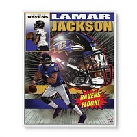 Lamar Jackson Baltimore Ravens Unsigned 16" x 20" Photo Print - Art by Brian Kong