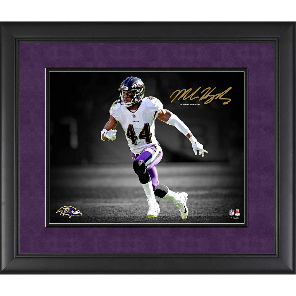 Marlon Humphrey Baltimore Ravens Fac-similé Signature Encadré 11" x 14 " Photographie vedette
