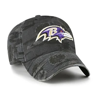 Men's '47  Black Baltimore Ravens Fiji Clean Up Adjustable Hat