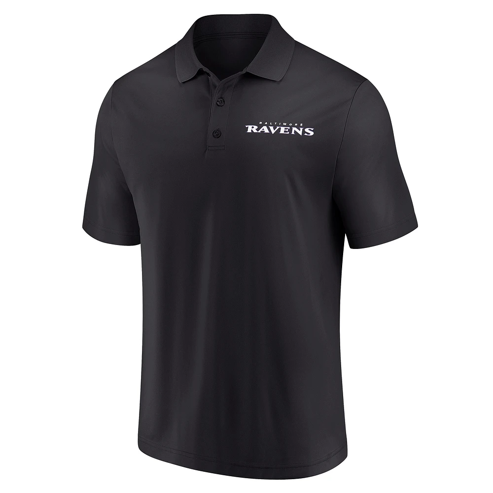 Men's Fanatics  Black Baltimore Ravens Polo