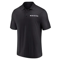 Men's Fanatics  Black Baltimore Ravens Polo