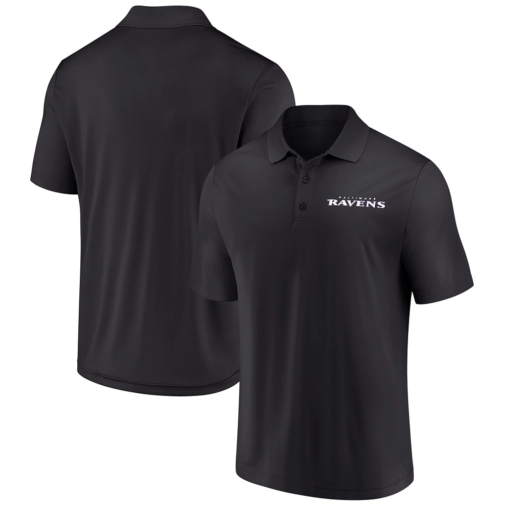 Men's Fanatics Black Baltimore Ravens Polo