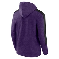 Men's Fanatics  Heather Purple Baltimore Ravens Gains Full-Zip Hoodie