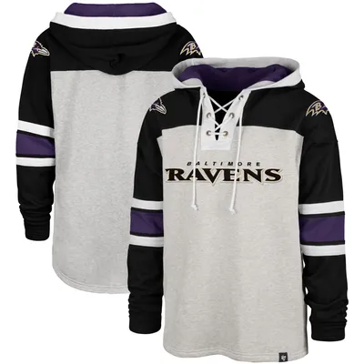 Men's Nike Heathered Gray Baltimore Ravens Club Fleece Pullover Hoodie