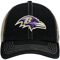 Casquette Snapback Clean Up Baltimore Ravens Trawler Trucker Clean Up '47 pour hommes, noir/naturel