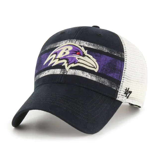 Youth Purple/White Baltimore Ravens Core Lockup Adjustable Hat