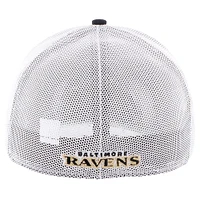 Men's '47 Black/White Baltimore Ravens Thrash Trophy Flex Hat