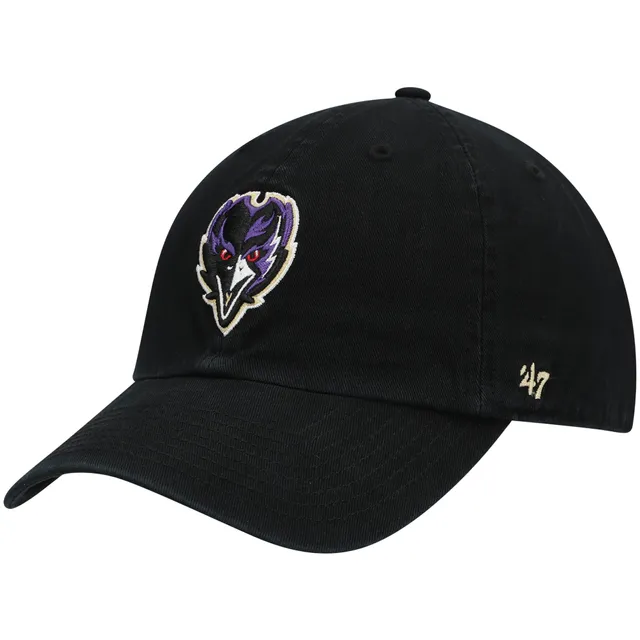 Lids '47 Brand Baltimore Ravens Clean Up Adjustable Hat - Black