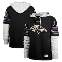 Sweat à capuche '47 noir Baltimore Ravens Double Header Blitz Cornerback pour hommes