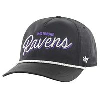 Men's '47 Black Baltimore Ravens Fairway Hitch brrr Adjustable Hat