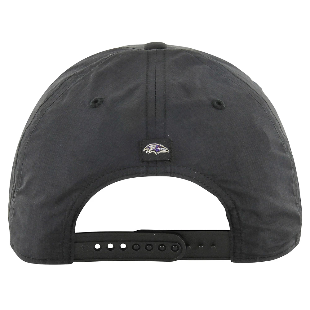 Men's '47 Black Baltimore Ravens Fairway Hitch brrr Adjustable Hat
