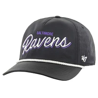 Men's '47 Black Baltimore Ravens Fairway Hitch brrr Adjustable Hat