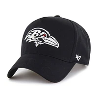 Men's '47 Black Baltimore Ravens Foundation Offside Adjustable Hat
