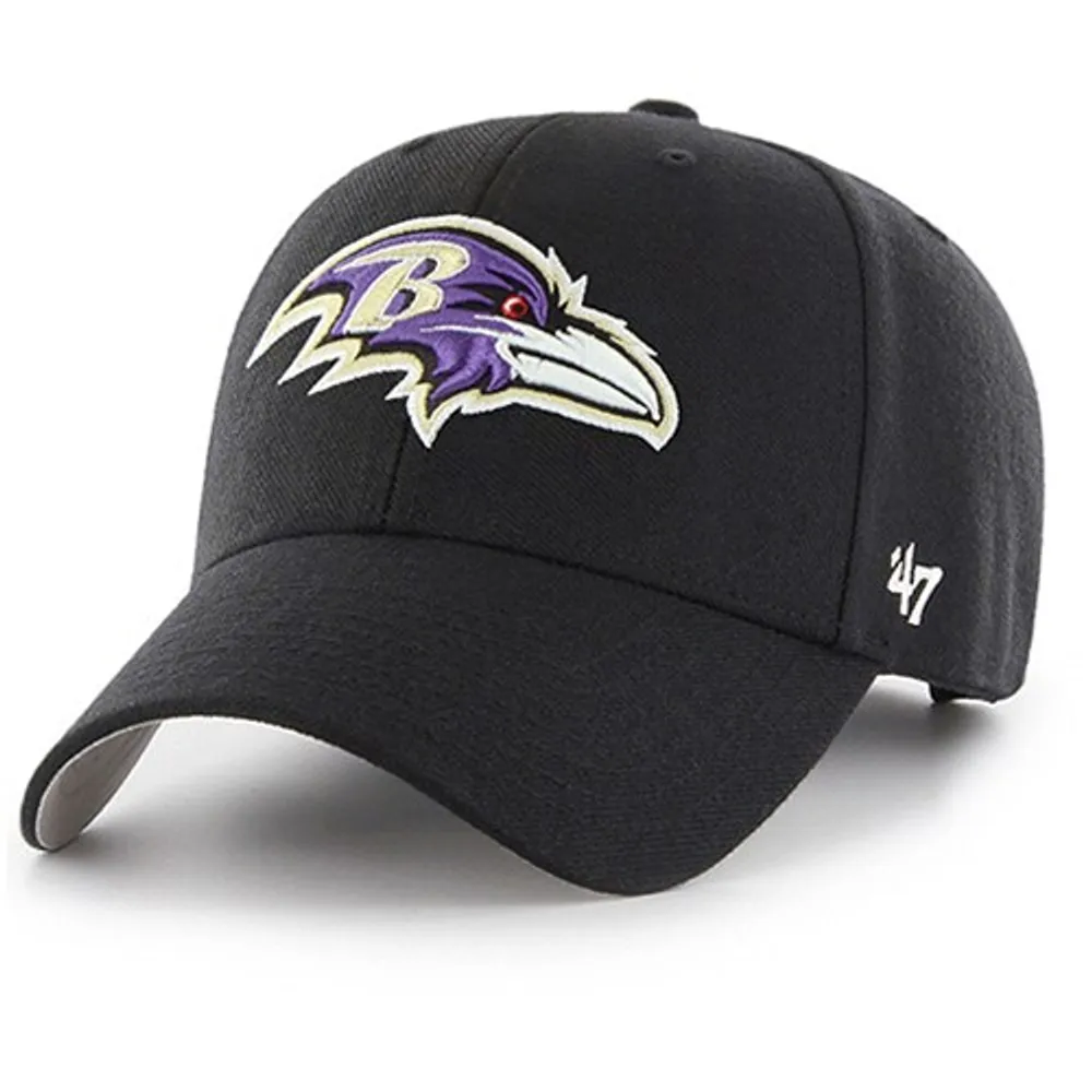 Men's '47 Black Baltimore Ravens MVP Adjustable Hat