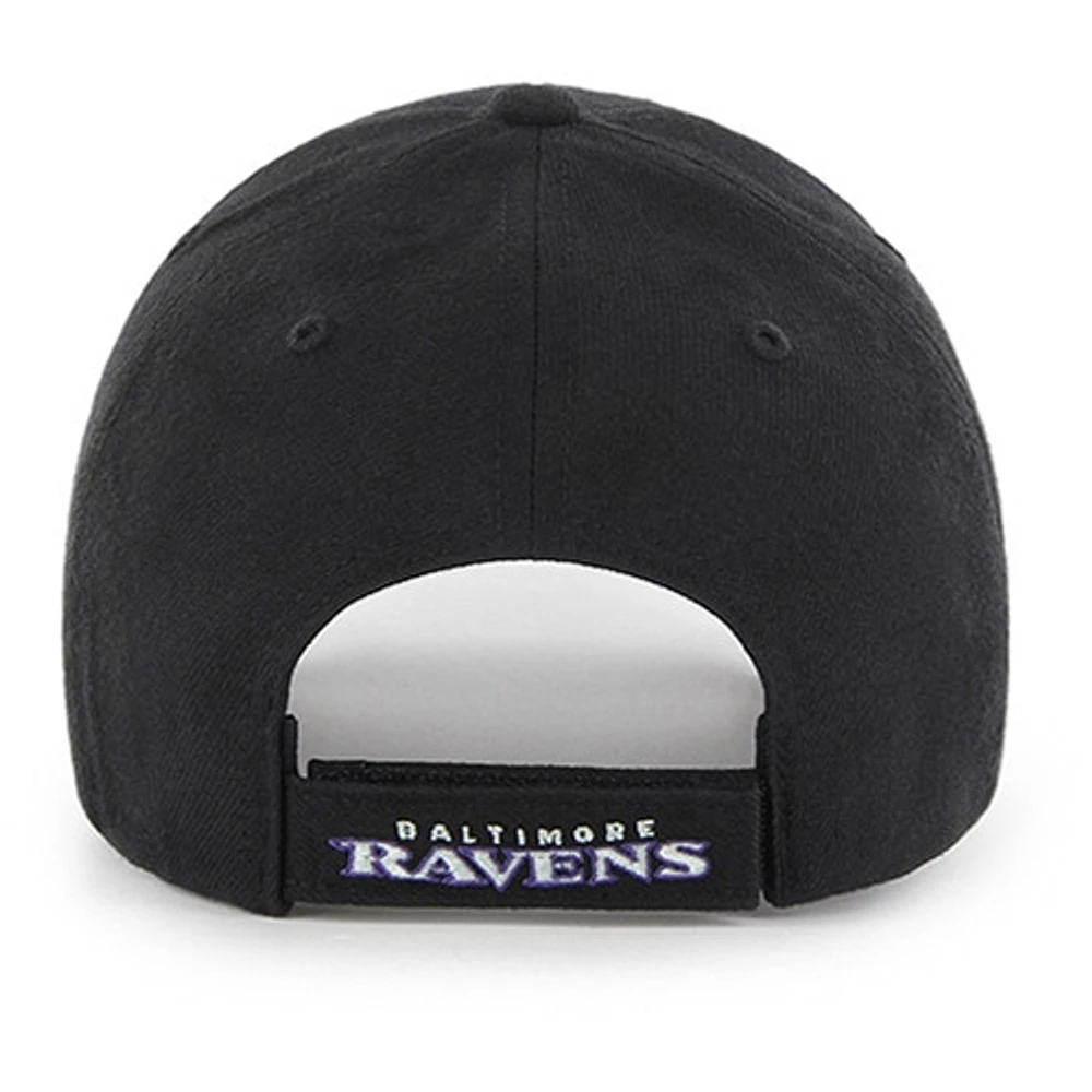 Men's '47 Black Baltimore Ravens MVP Adjustable Hat