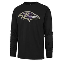 T-shirt à manches longues '47 noir Baltimore Ravens Premier Franklin pour hommes