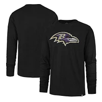 Men's '47 Black Baltimore Ravens Premier Franklin Long Sleeve T-Shirt