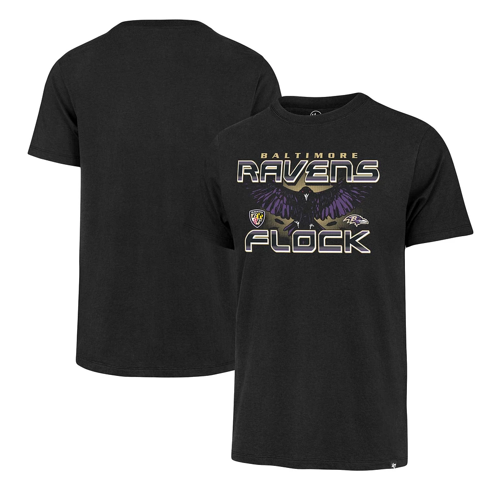 T-shirt régional Franklin '47 noir des Ravens de Baltimore pour hommes