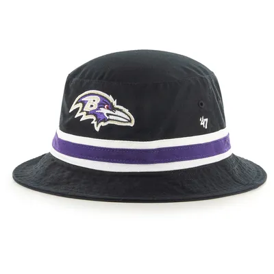 Baltimore Ravens '47 Striped Bucket Hat - Black