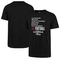 T-shirt pour homme '47 Black Baltimore Ravens Super Bowl XLVII Championship Reunion