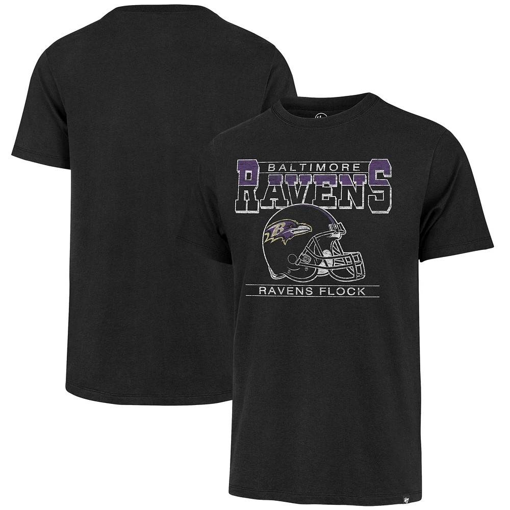 T-shirt noir '47 Baltimore Ravens Time Lock Franklin pour hommes