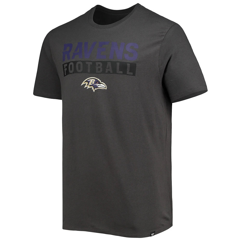 T-shirt '47 Anthracite Baltimore Ravens Dark Ops Super Rival pour homme