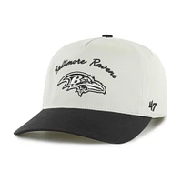 Men's '47 Cream/Black Baltimore Ravens Safe Bet Stable Hitch Adjustable Hat
