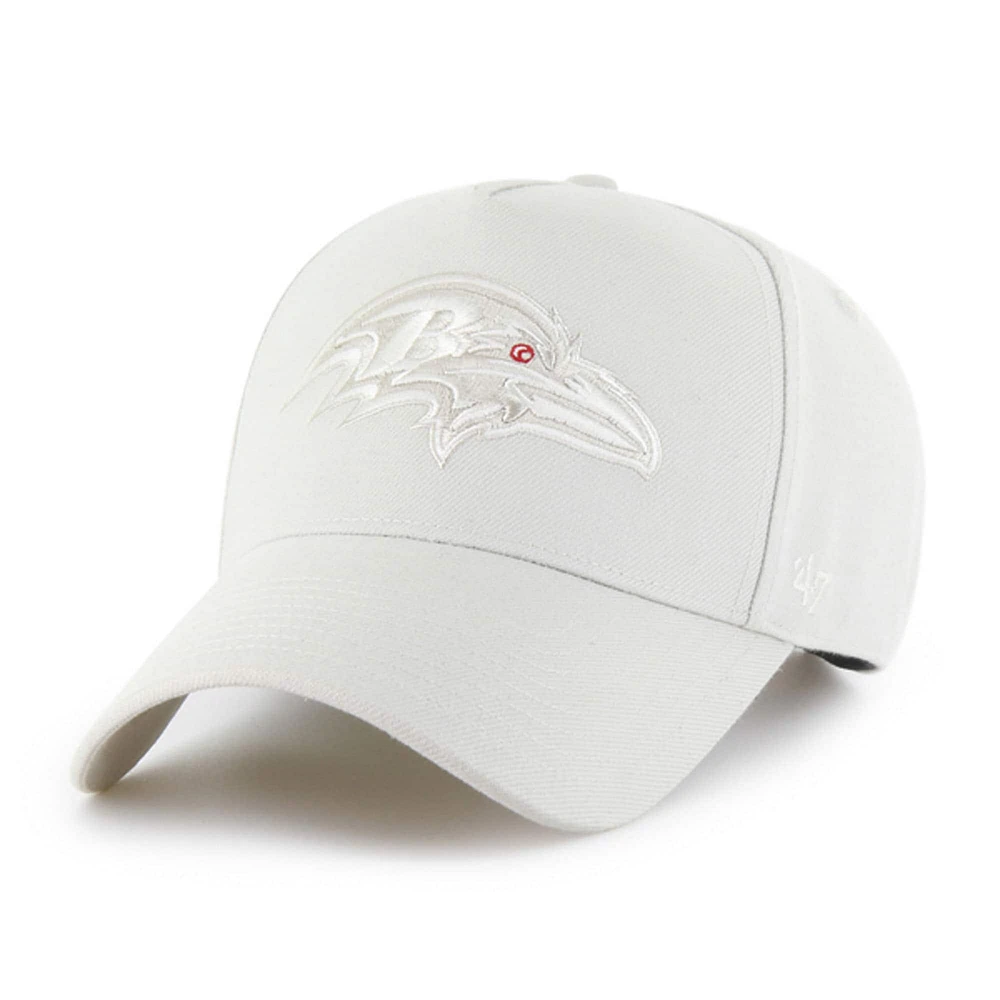Men's '47 Cream Baltimore Ravens Ballpark Offside Adjustable Hat