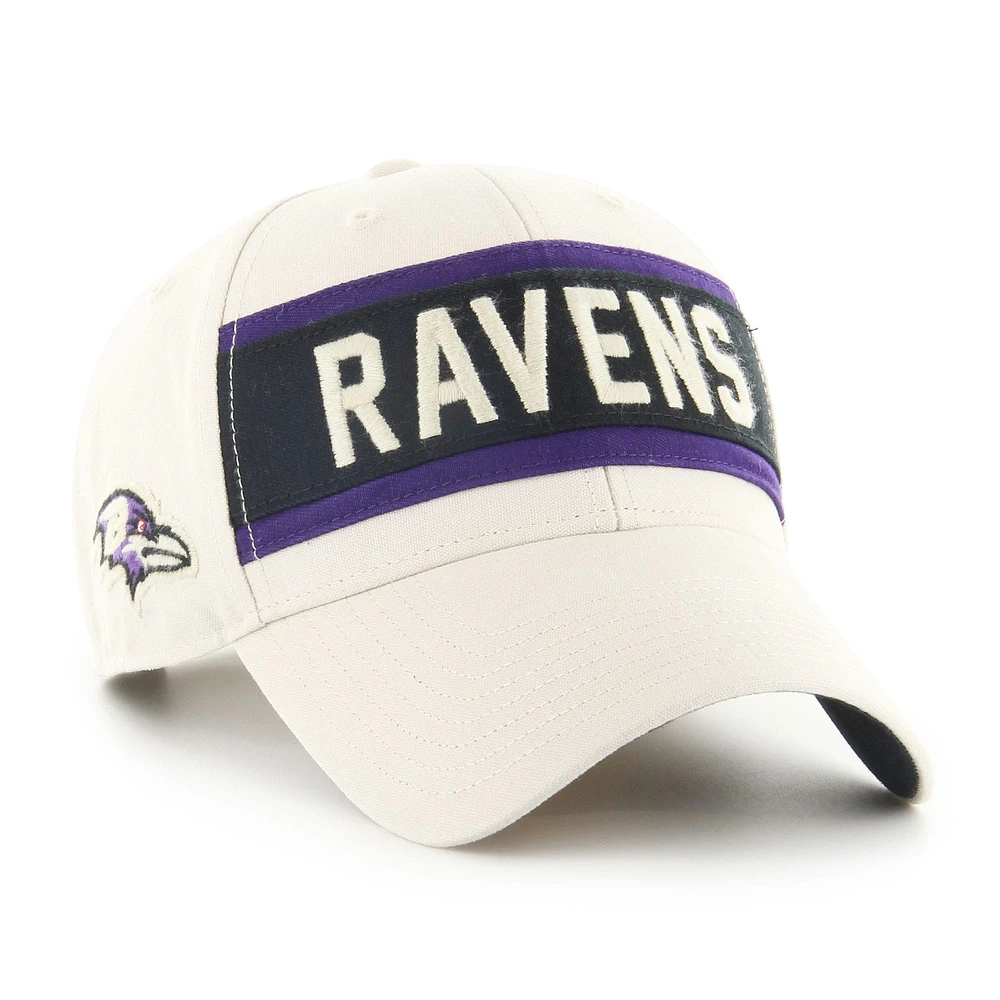 Men's '47 Cream Baltimore Ravens Crossroad MVP Adjustable Hat