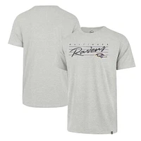 T-shirt '47 gris Baltimore Ravens Downburst Franklin pour hommes