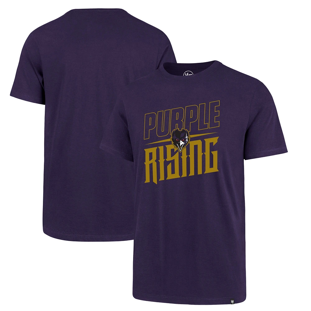 Men's '47 Purple Baltimore Ravens Rising Super Rival T-Shirt