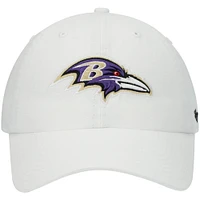 Men's '47 White Baltimore Ravens Clean Up Adjustable Hat