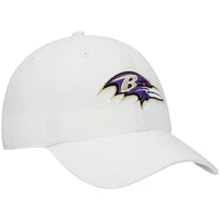 Men's '47 White Baltimore Ravens Clean Up Adjustable Hat
