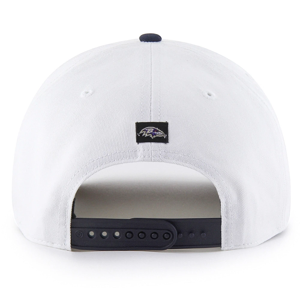 Men's '47 White Baltimore Ravens Patriotic Overhand Hitch Adjustable Hat