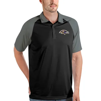 Antigua Men's Baltimore Ravens Balance Grey Polo