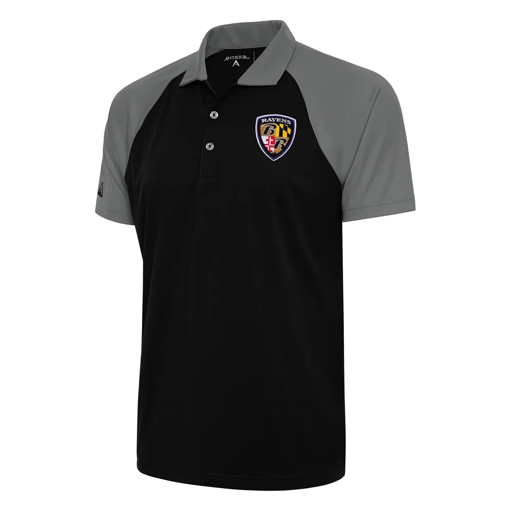 Baltimore Ravens Antigua Nova Polo - White/Steel