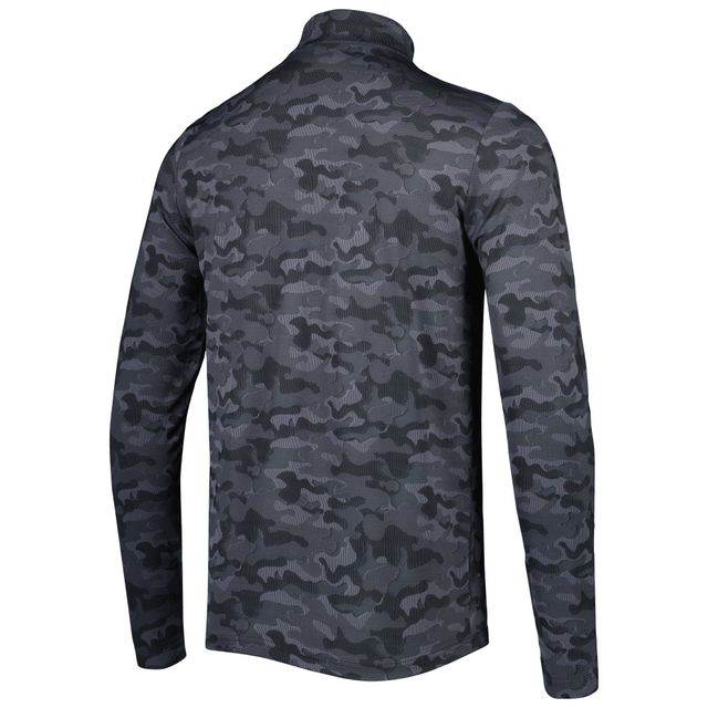 Sweat-shirt à fermeture éclair quart de tour Antigua Black Baltimore Ravens Brigade pour homme