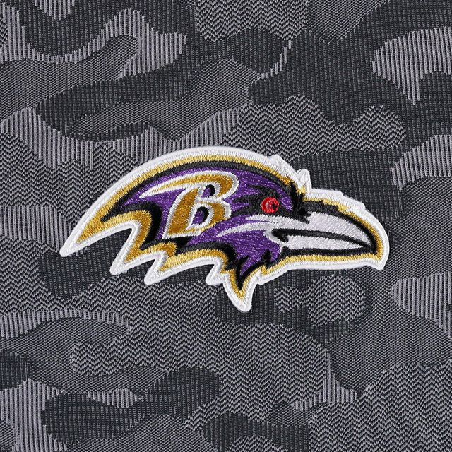 Sweat-shirt à fermeture éclair quart de tour Antigua Black Baltimore Ravens Brigade pour homme