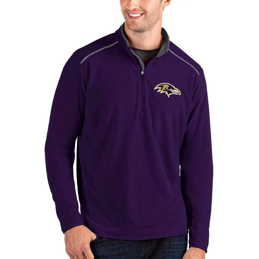 Lids Baltimore Ravens Antigua Glacier Quarter-Zip Pullover Jacket -  Purple/Gray