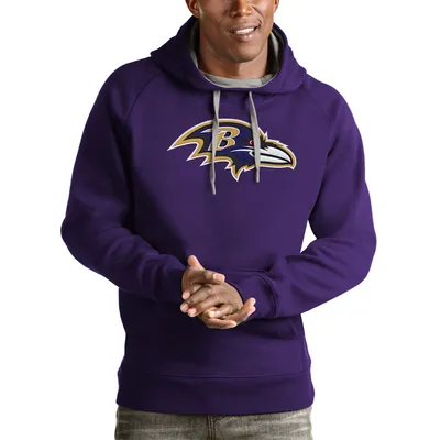 Baltimore Ravens Antigua Victory Pullover Hoodie - Purple
