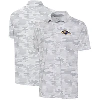 Polo Antigua blanc Baltimore Ravens Collide pour hommes