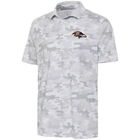 Polo Antigua blanc Baltimore Ravens Collide pour hommes