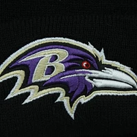 Bonnet en tricot à revers surélevé noir de marque Baltimore Ravens '47 pour hommes