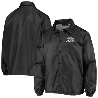 Baltimore Ravens Coaches Classic Raglan Full-Snap Windbreaker Jacket - Black