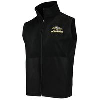 Men's Black Baltimore Ravens Houston Fleece Full-Zip Vest