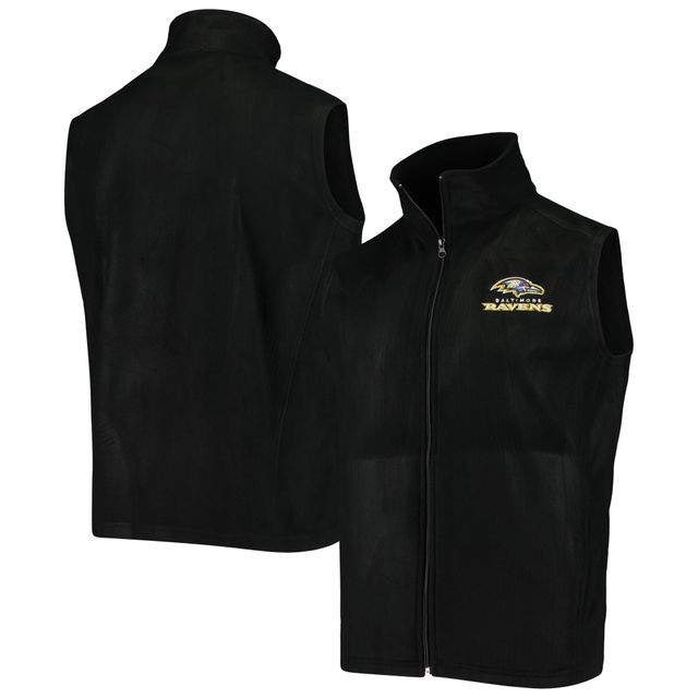 Veste sans manches entièrement zippée Houston Ravens de Baltimore pour homme en noir