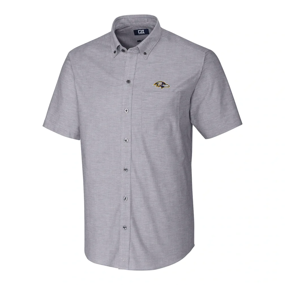 Lids Baltimore Ravens Cutter & Buck Stretch Oxford Short Sleeve Woven  Button Down Shirt - Charcoal